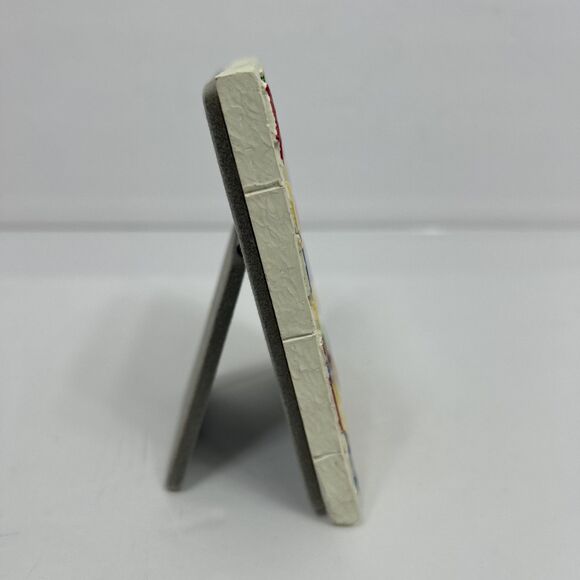 Vintage Figi Child Pictures Drawings ABCD 1234 Resin Frame 3.5” X 4.5" Felt Back - Picture 2 of 9